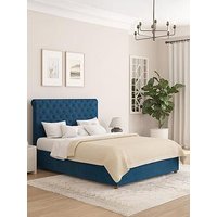 Aspire Zahra Velvet Ottoman Bedframe  - Bed Frame With Memory Mattress
