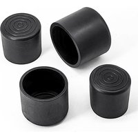 1-20Pcs Round Black PVC Soft Rubber Pipe Sleeve Tube Cap Table Chair Foot Pad Protective Cover 6 8