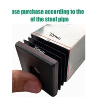 1Pcs M8 50/100mm Adjustable Foot Pads With Nuts Pipe Plugs Black Square Furniture /Wheel Accessorie