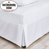 Non Iron Plain Dye White Fitted Valance Sheet