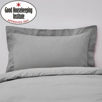 Non Iron Plain Dye Slate Oxford Pillowcase