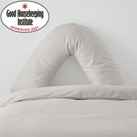 Non Iron Plain Dye Silver V-Shaped Pillowcase