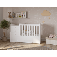 Kidsaw Combi 4in1 Cotbed White Cot Bed