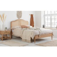Birlea Leonie Wooden Rattan Bed Frame, Superking, Black