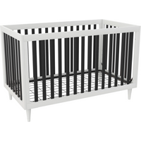 Little Seeds  Rowan Valley Flint 3in1 Crib Black and White Cot Bed