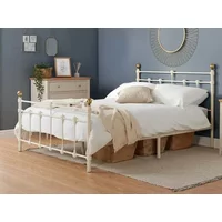 Birlea Atlas 4ft Small Double Cream Metal Bed Frame