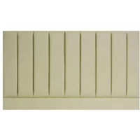 Designer Pluto 6ft Super King Size Cream Faux Leather Fabric Headboard