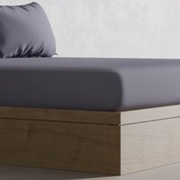 Panda Bamboo Urban Grey Fitted Sheet