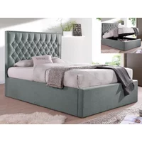 Bedmaster Wilson 5ft King Size Grey Fabric Ottoman Bed Frame
