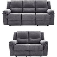 Albion Fabric 3 + 2 Seater Manual Recliner Sofa