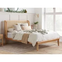 Birlea Astrid 5ft King Size Rattan and Oak Wooden Bed Frame