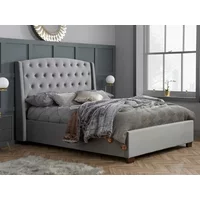 Birlea Balmoral 4ft6 Double Grey Velvet Fabric Bed Frame