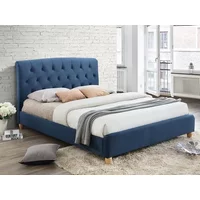 Birlea Brompton 4ft6 Double Midnight Blue Fabric Bed Frame