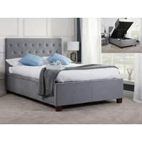 Birlea Cologne 4ft6 Double Grey Fabric Ottoman Bed Frame