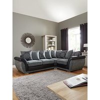 Danube Fabric/Faux Leather Right Hand Corner Group Scatter Back Sofa - Fsc&Reg; Certified