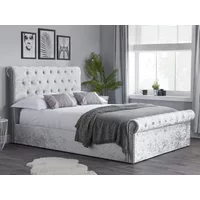 Birlea Sienna 5ft King Size Steel Crushed Velvet Ottoman Bed Frame