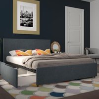 Novogratz Kelly 4 Drawer Bed, Linen