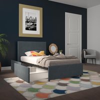 Novogratz Kelly 2 Drawer Bed, Linen