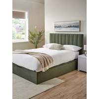 Very Home Nova End Lift Up Storage Ottoman Bed With Mattress Options (Buy &Amp; Save!) - Winter Moss
