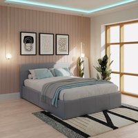 Side Lift Ottoman Bed, Faux Leather