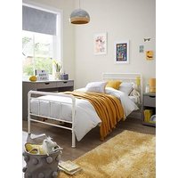 Very Home Freddie Children'S Metal Single Bed Frame With Mattress Options (Buy &Amp; Save!) - White - Bed Frame With Standard Mattress