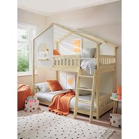 Very Home Pixie Solid Pine Bunk Bed With Mattress Options (Buy And Save!) - Bed Frame With 2 Premium Mattresses