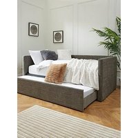 Very Home Newport Day Bed With Trundle With Mattress Options (Buy &Amp; Save!) - Fsc Certified - Bed With Fold-Away Trundle And 2 Microquilt Mattresses
