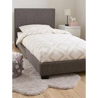 Very Home Riley Fabric Single Bed Frame With Mattress Options (Buy &Amp; Save!) - Dark Grey - Bed Frame With Standard Mattress
