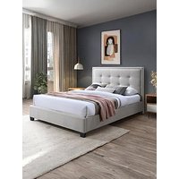 Very Home Gainford Fabric Bed Frame With Airsprung Mattress Options (Buy &Amp; Save!) - Oat Cream - Bed Frame Only