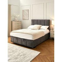 Very Home Remy End Lift Up Storage Ottoman Bed With Mattress Options (Buy &Amp; Save!) - Grey - Bed Frame Only