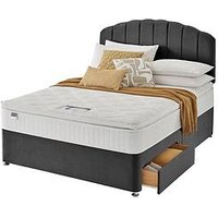 Silentnight Ava 1000 Pocket Pillowtop Eco Medium Firm Divan Bed (Headboard Included) - Velvet