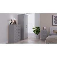Swift Elton Ready Assembled 4 Piece Package - 2 Door Wardrobe, 5 Drawer Chest And 2 Bedside Chests - Fsc&Reg; Certified