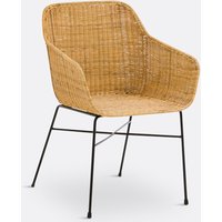 Melawi Woven Rattan & Metal Table Armchair
