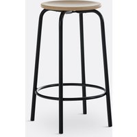 Hiba 65cm High Metal & Beech Bar Stool