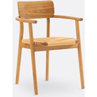Pipo Solid Oak and Weaving Table Armchair
