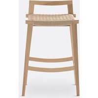 Kioto Solid Oak & Woven Paper Stool