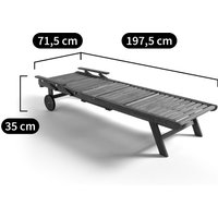 Euka Acaica Sun Lounger with Armrests