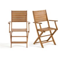 Set of 2 Napli Acacia Garden Armchairs