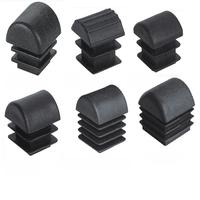10pcs Square oblique pipe plug Blanking End Cap 25 -50mm Plastic table chair leg decorative dust