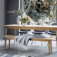 Dhule Herringbone Oak 3 Seater Dining Bench (150 cm)