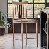 Ende Solid Oak Bar Stool (Set of 2)