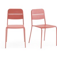Set of 2 Dune Steel Metal Garden Chairs