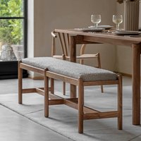 Chico Boucle Upholstered 3 Seater Dining Bench (160 cm)