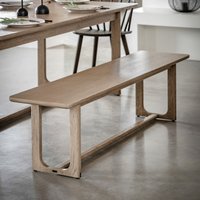 Fallon Smoked Oak 3 Seater Dining Bench (165 cm)