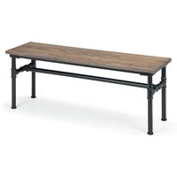 Abraham Solid Elm Wood Dining Bench (Seats 2)