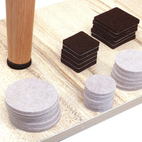 18-128 pcs Felt Chair Leg Pads 5mm Thick  Floor Scratch Protector Mat Mute Non-slip Self Adhesive