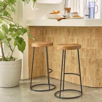 Iska Elm Bar Stool, H66cm