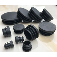 12mm-76mm Black Plastic Round Caps Inner Plug Protection Gasket Dust Seal End Cover Caps For Pipe