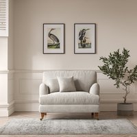 Emeline Soft Brushed Snuggle Chair with Antique Castor Legs