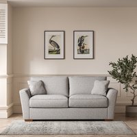 Florence Woven 3 Seater Sofa with Dark Brown Wood Legs